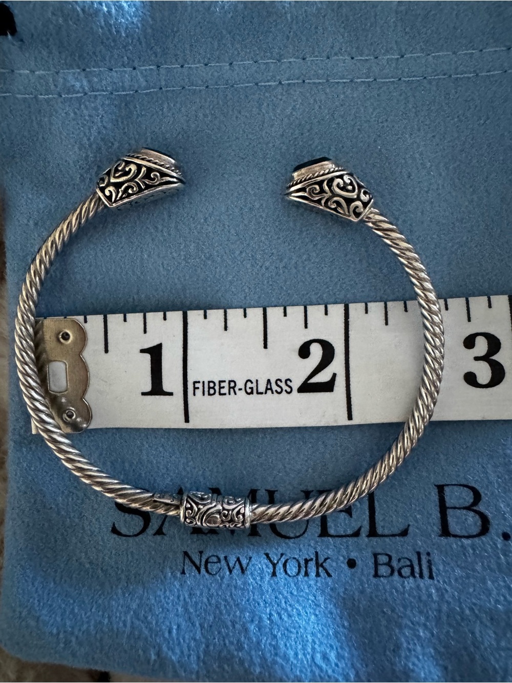 Samuel B. Silver Rope Texture Bracelet - Picture 11 of 13